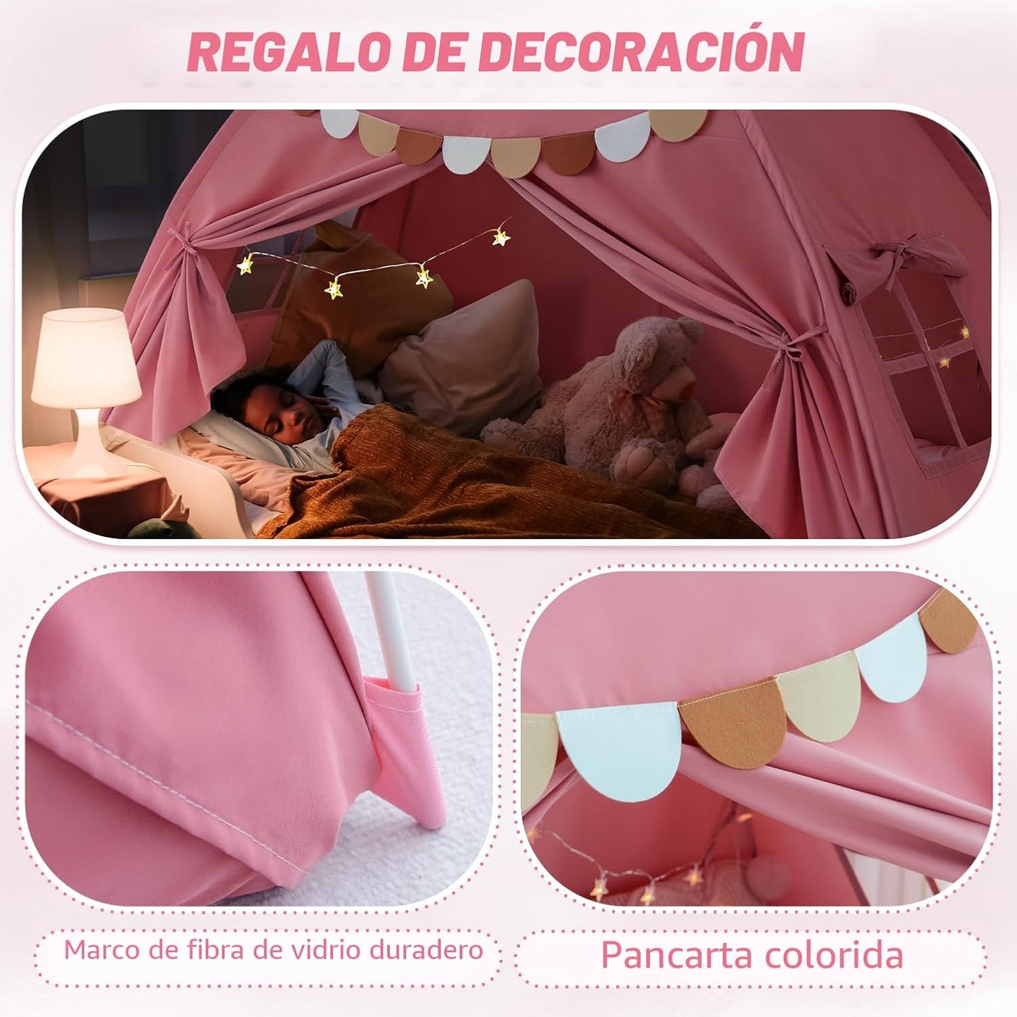 Tienda de campaña para cama individual, toldo para niños y niñas, t...