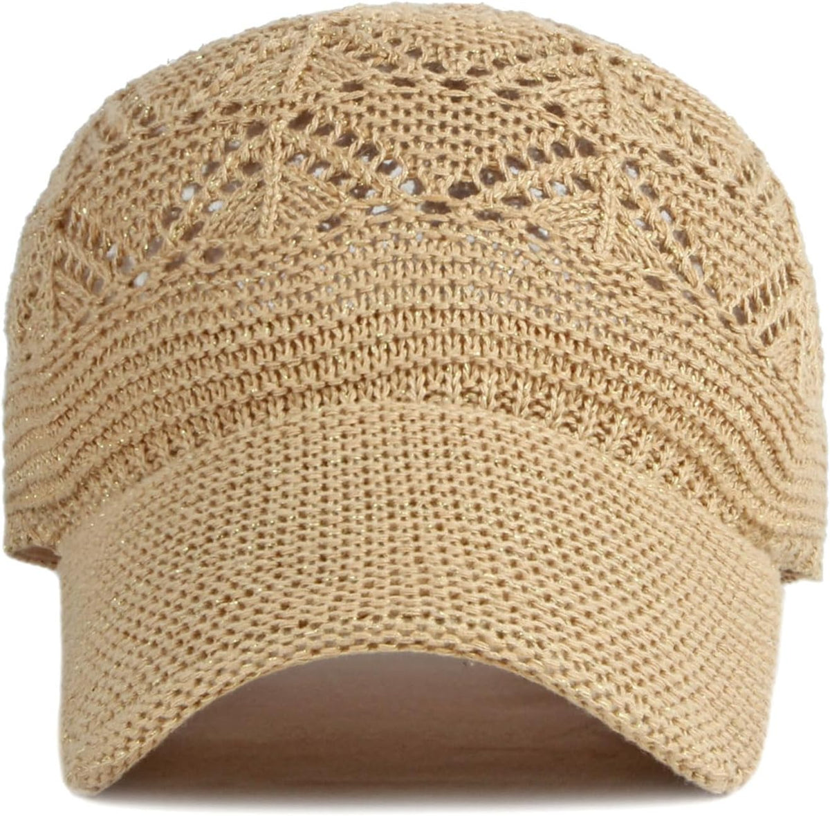 FASHIXD Gorra de béisbol de malla tejida para mujer, de hilo de ver...