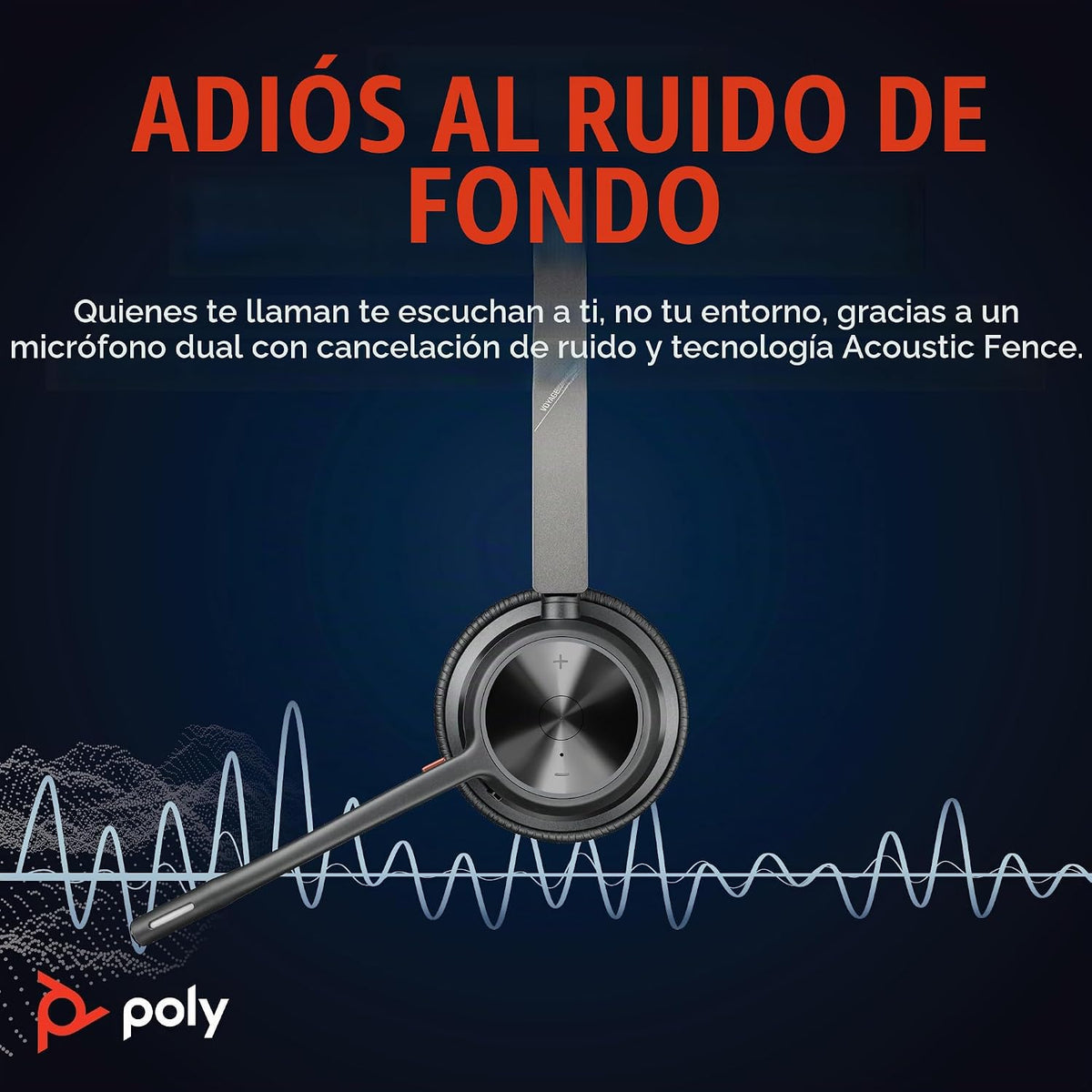 Poly Voyager 4320 UC Auriculares Inalámbricos y Soporte de Carga (P...