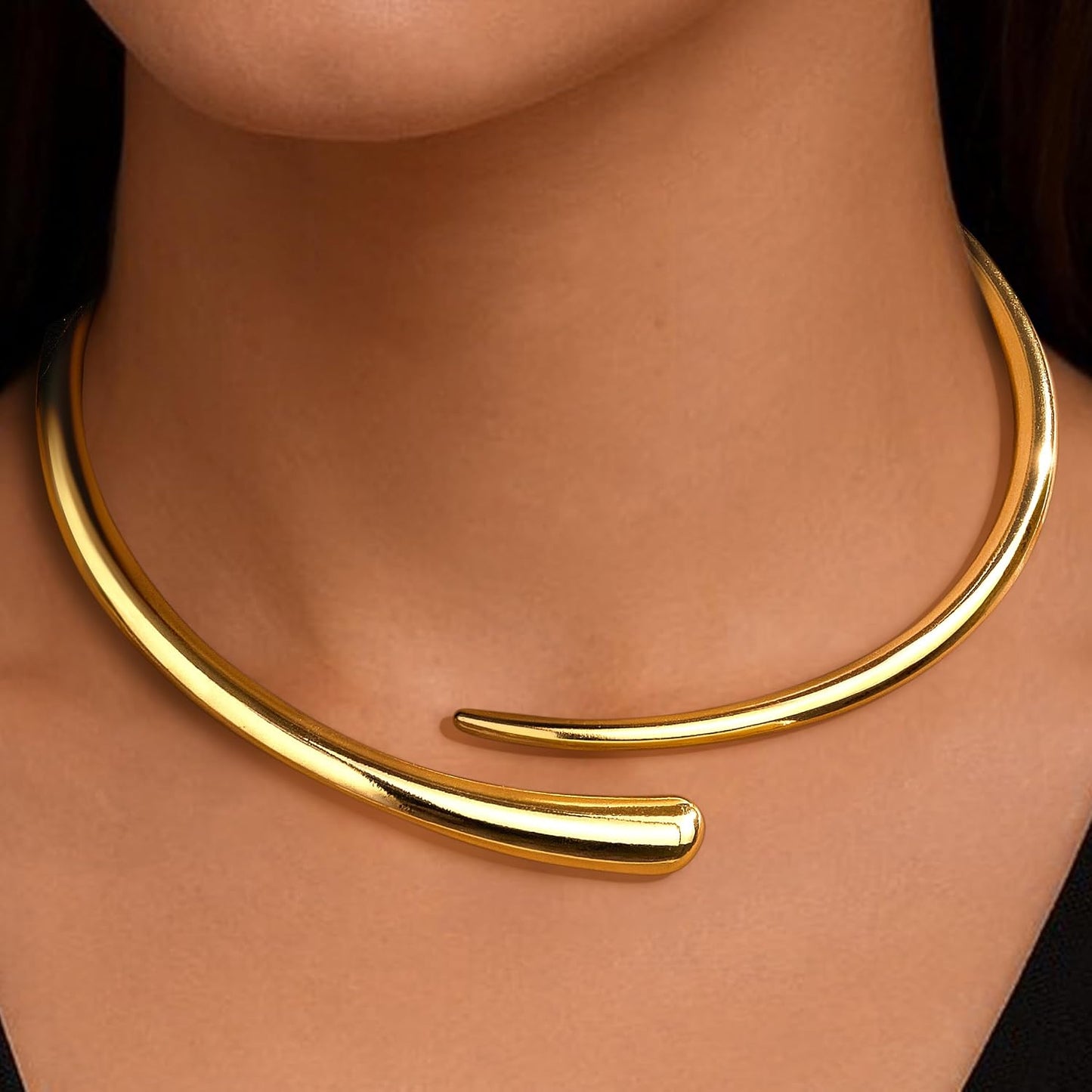 GoldGifts Collar de Gargantilla Gruesa con Declaración para Mujeres...