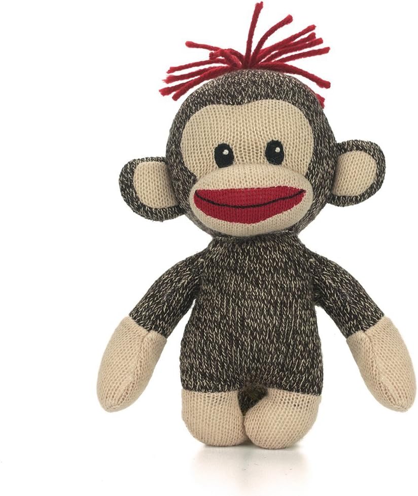 Plushland Original Mono Curioso Marrón de Calceti, Tejido a Mano, J...