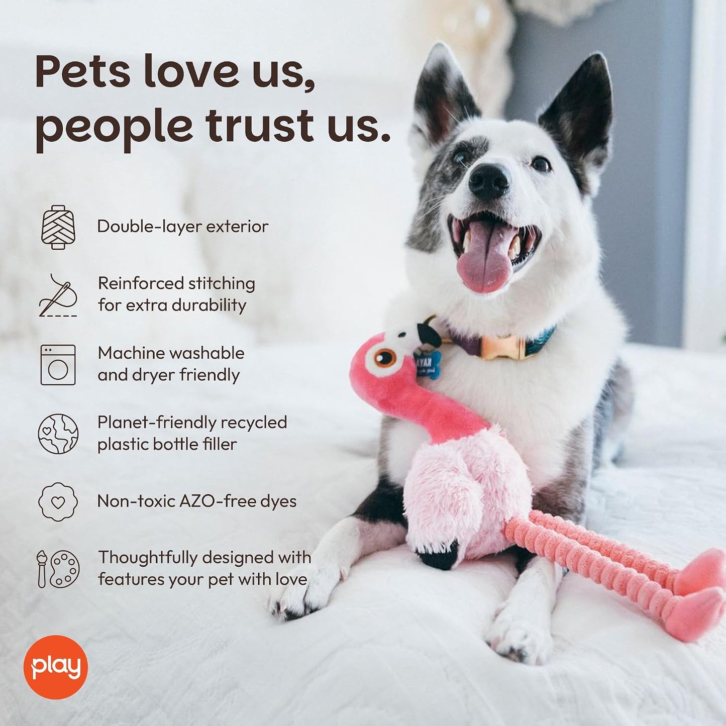 P.L.A.Y. - Bonitos juguetes de felpa para perros, rebaño de atrapar...