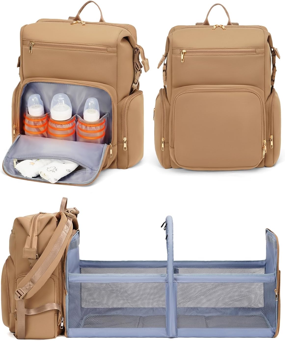 CEI-CEI Bolsas de pañales de neopreno con bolsillos aislados, bolsa...