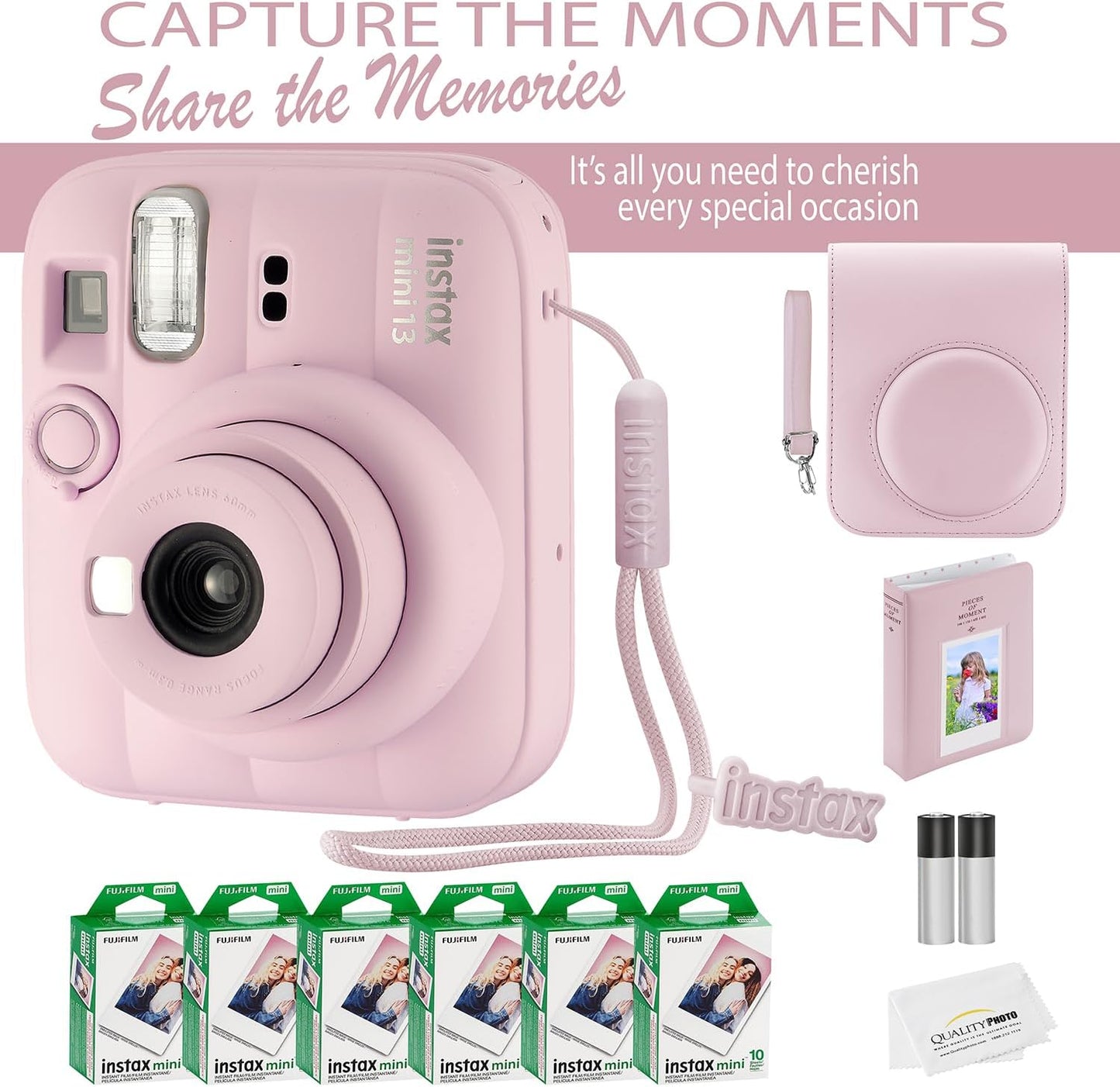 Fujifilm Instax Mini 13 Cámara Instantánea 60 Películas y Accesorio...