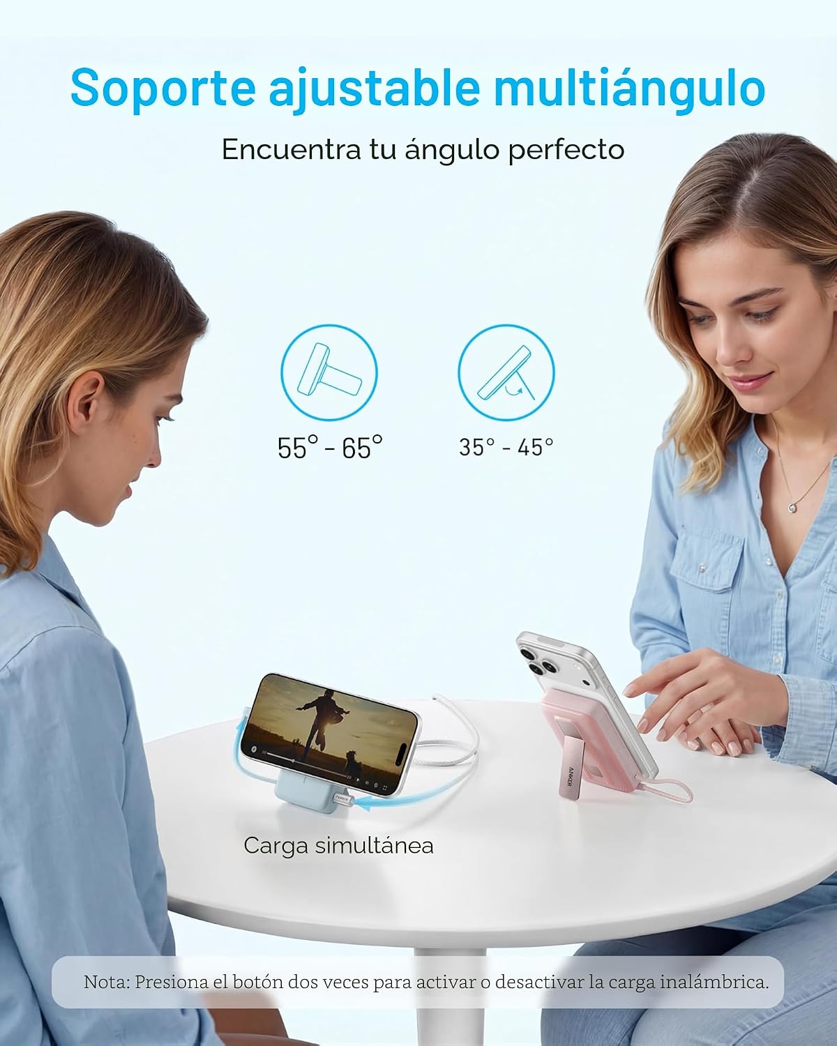 Anker Zolo Banco de Energía Magnético, Cargador Portátil Inalámbric...