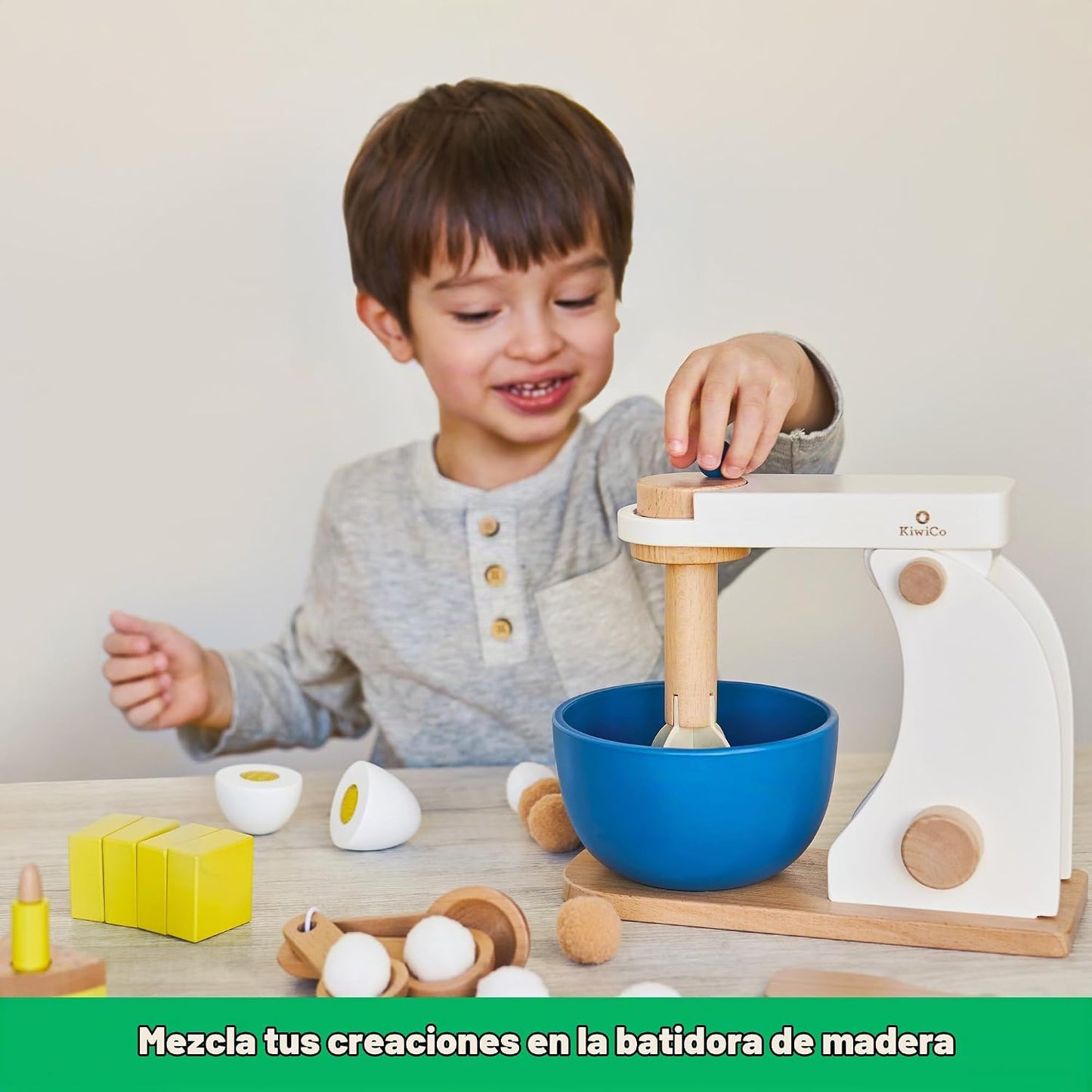 KiwiCo Batidora de Soporte para Hornear | Cocina de Juego | Set de...