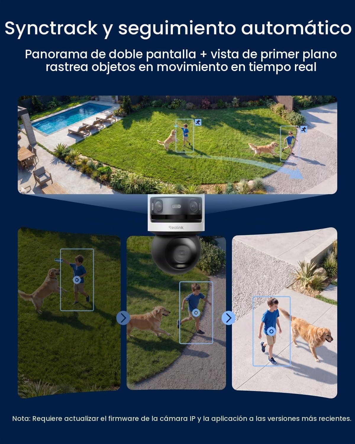 REOLINK OMVI 3i PoE Cámara de seguridad PoE de triple lente con seg...