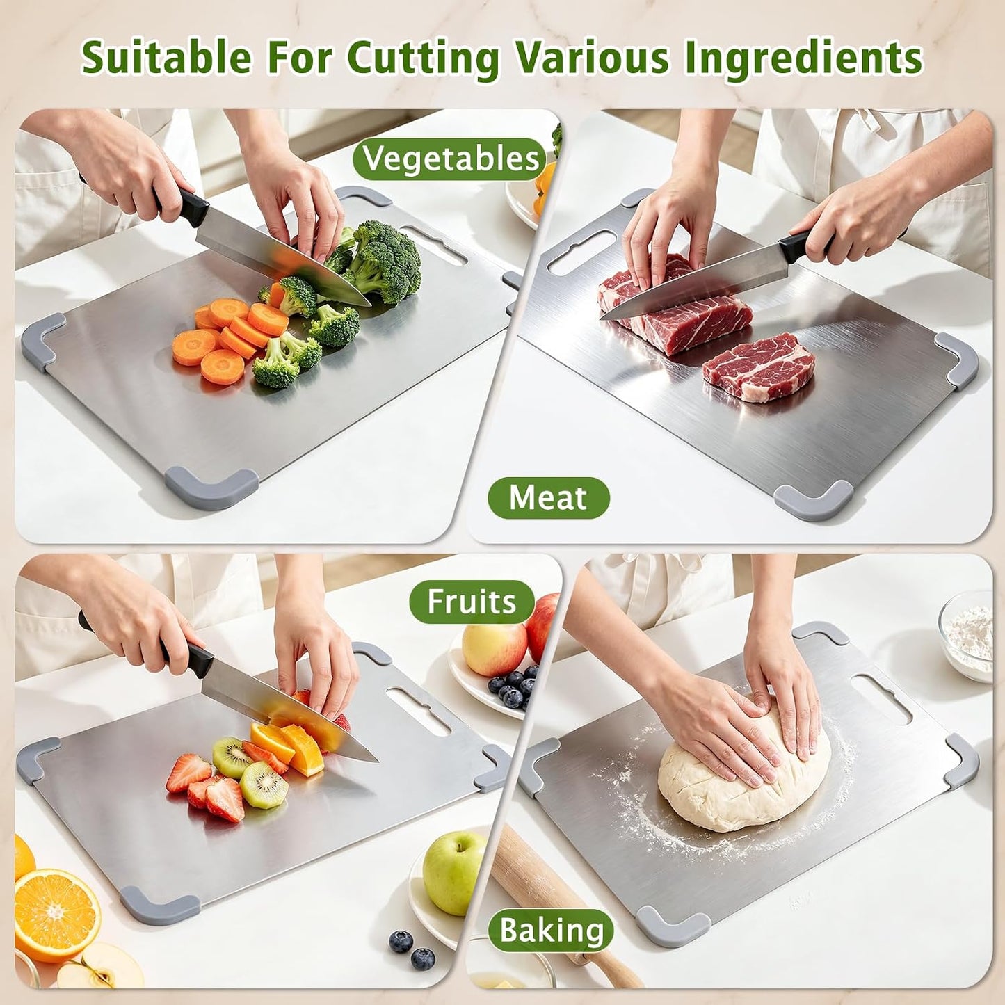 Tablas de cortar de acero inoxidable para cocina,Juego de tablas de...