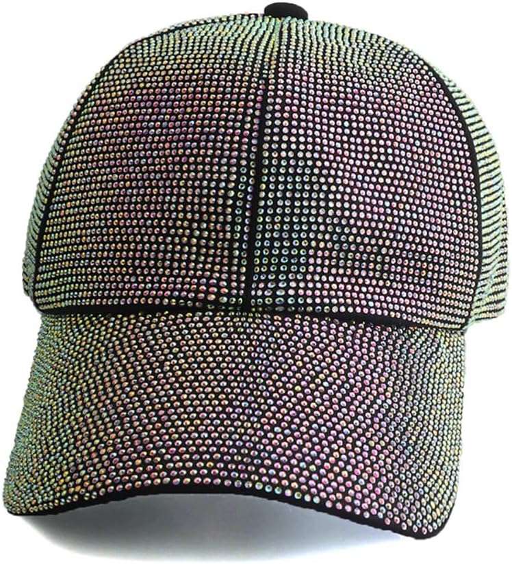 Gorra de béisbol ajustable para mujer, con diamantes de imitación b...