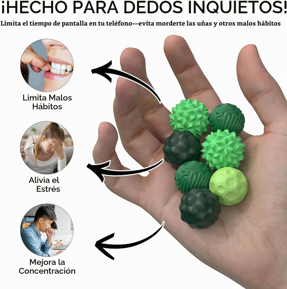 Pelotas Sensoriales Magnéticas Fidget Toys - 8 piezas Pelotas de At...