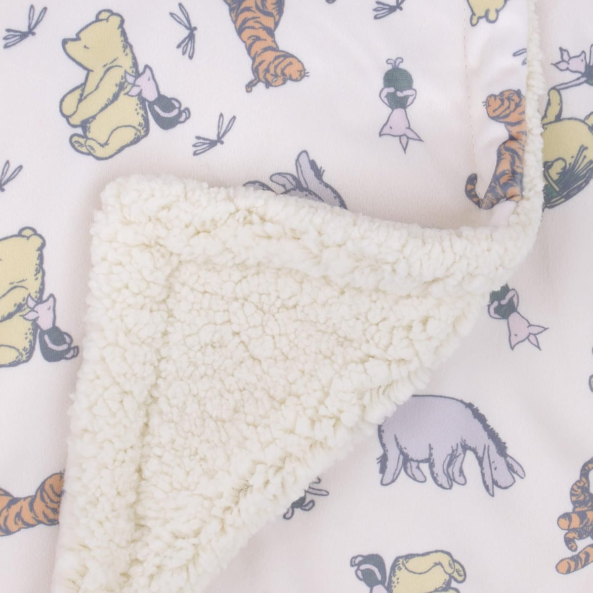 Disney Classic Pooh Naturally Friends - Manta para bebé de sherpa s...