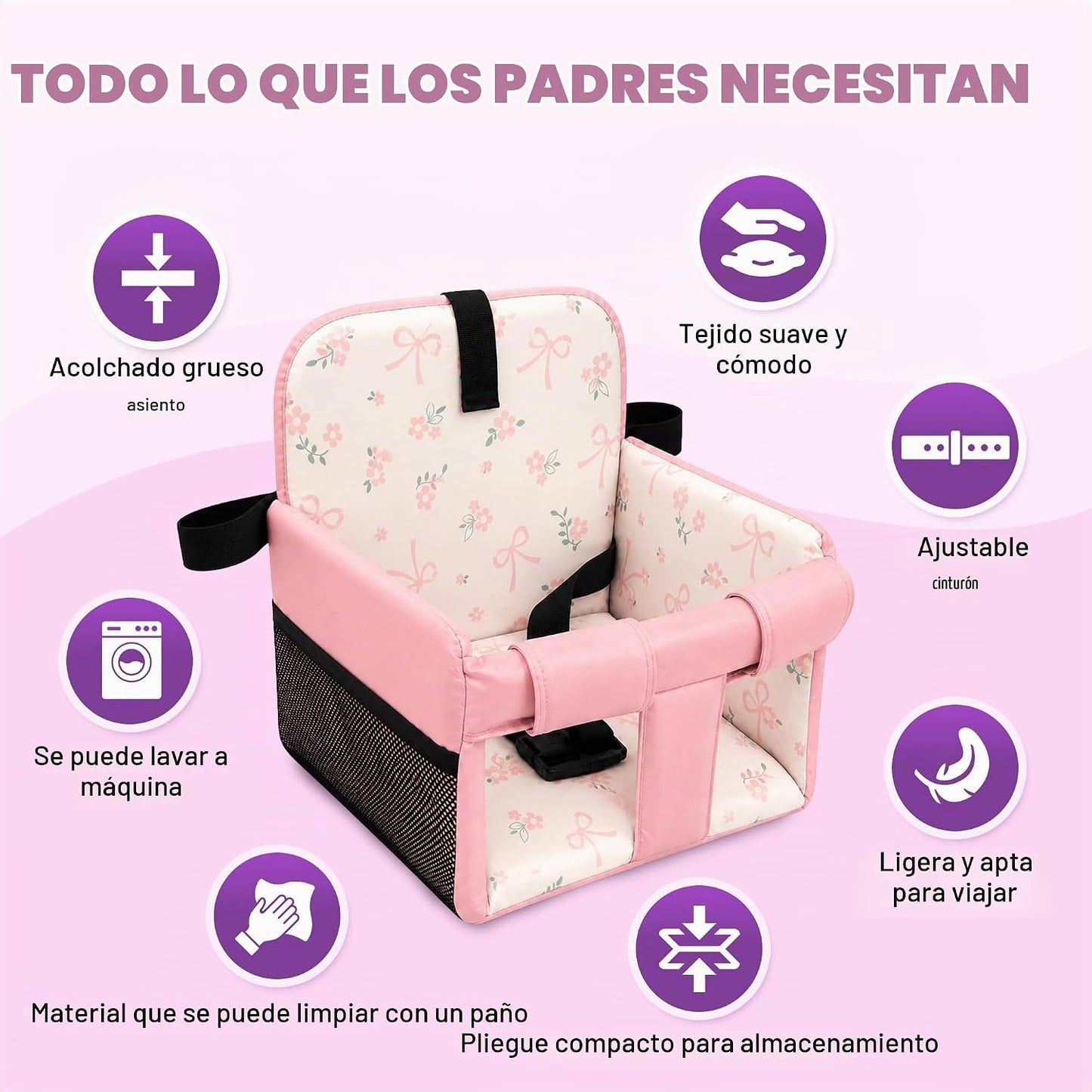 JoSeat Funda de asiento de carrito de compras para bebé, silla alta...