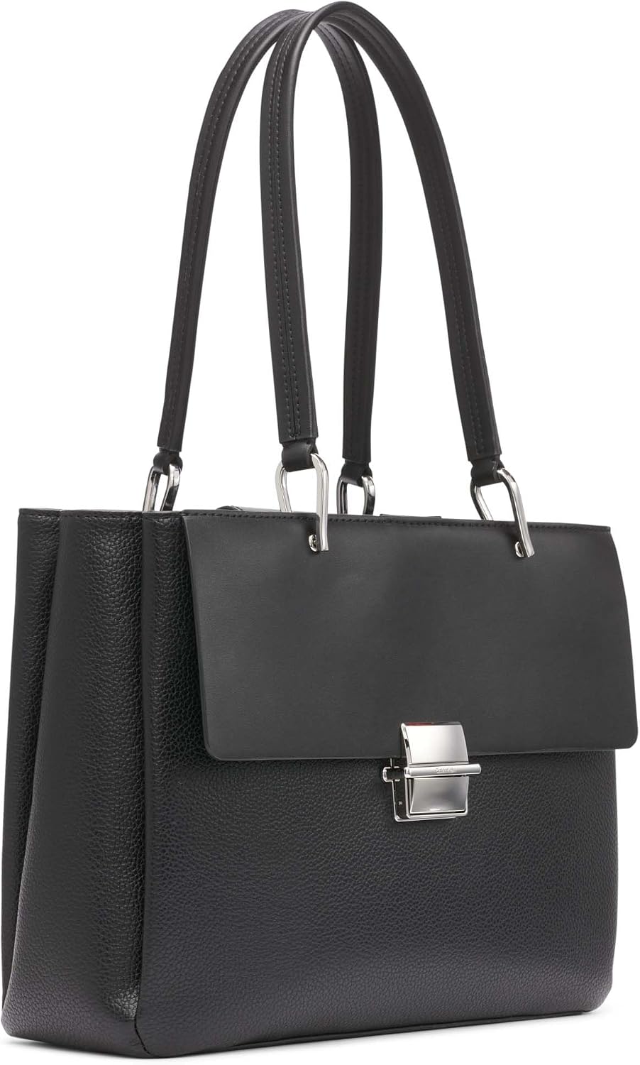 Calvin Klein Clove - Bolso tote con solapa y triple compartimento p...