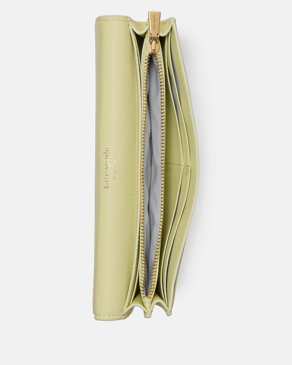 Deco Cartera grande de cuero con solapa, Citrón pálido, Talla única