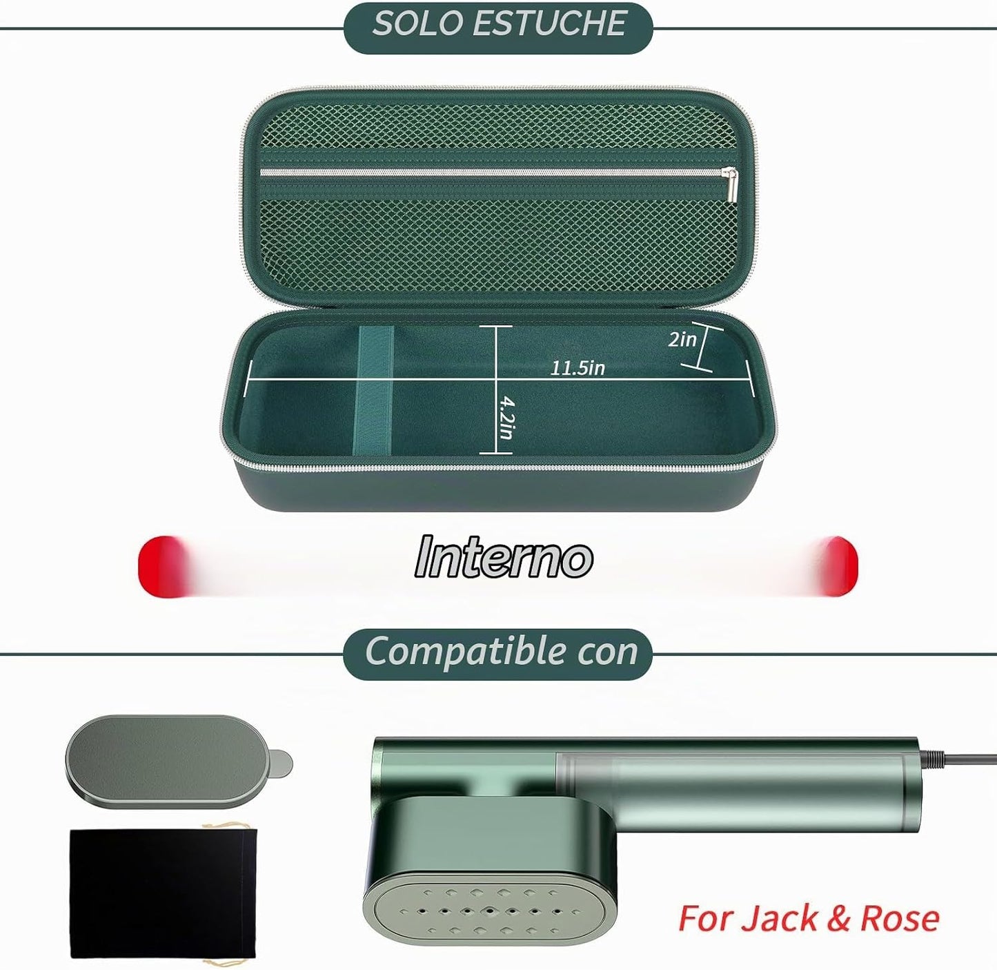 Againmore Estuche para plancha de vapor compatible con Jack &amp; R...
