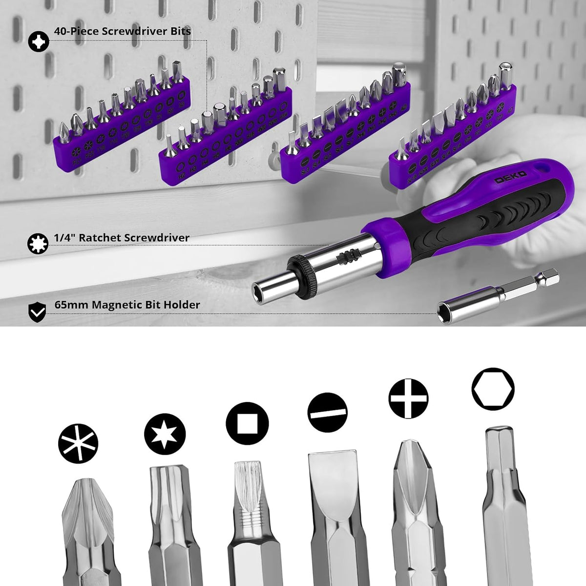 DEKOPRO Juego de herramientas: Kit de herramientas para el hogar de...