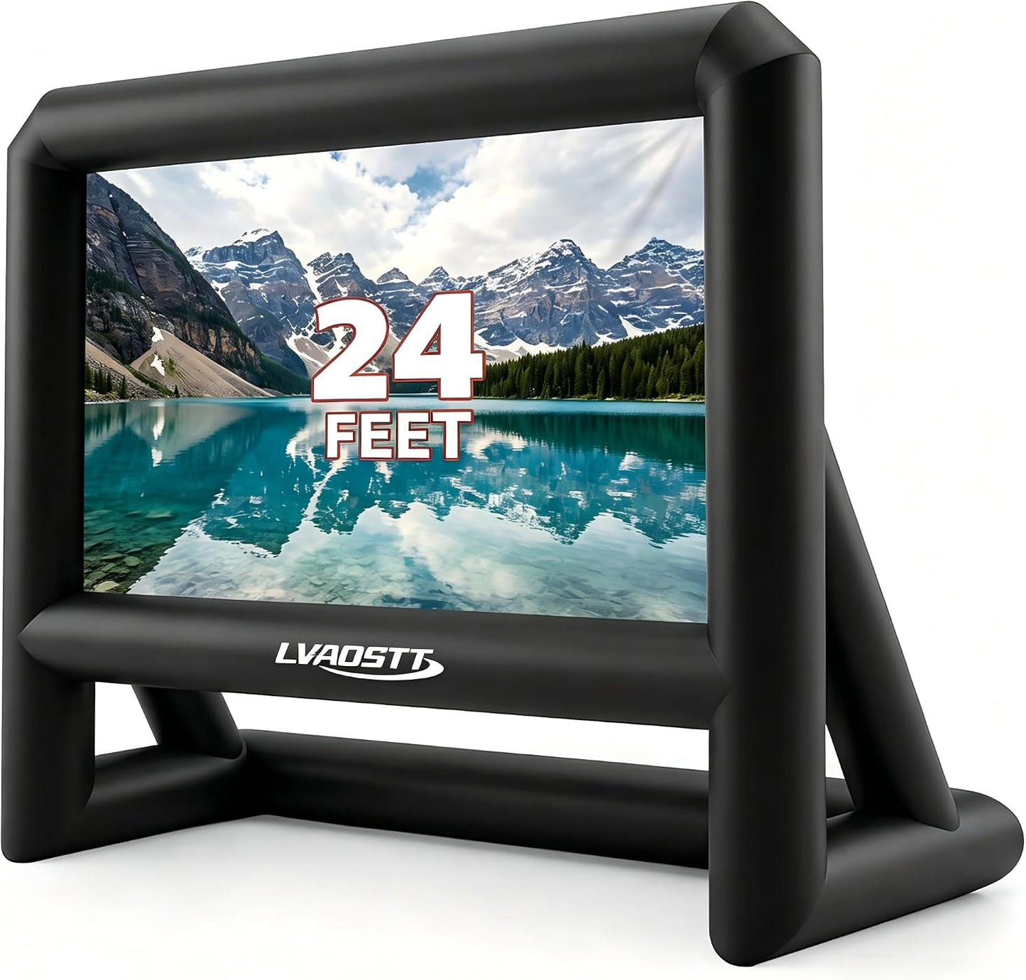 Pantalla de película inflable, pantalla de proyector inflable de 24...