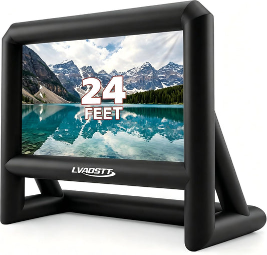 Pantalla de película inflable, pantalla de proyector inflable de 24...