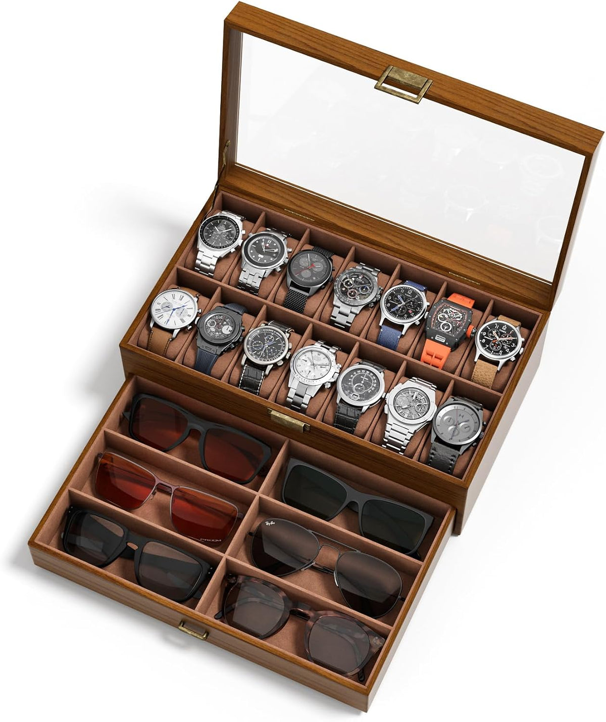 sensok Caja de reloj para hombre, marco ultrafino, pantalla ancha,...