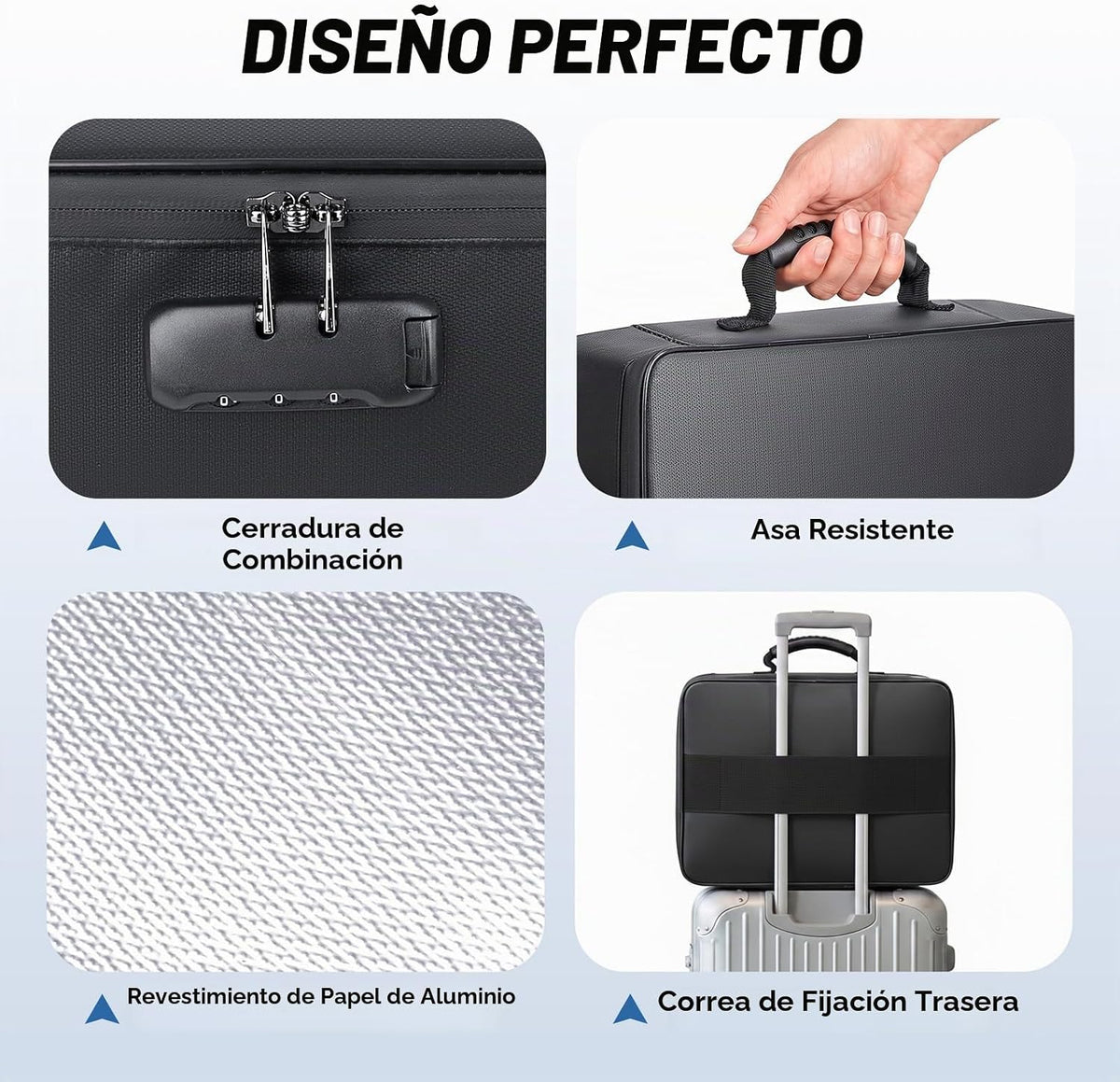 BALEINE Caja de Documentos Ignífuga con Cerradura, Bolsa de Documen...