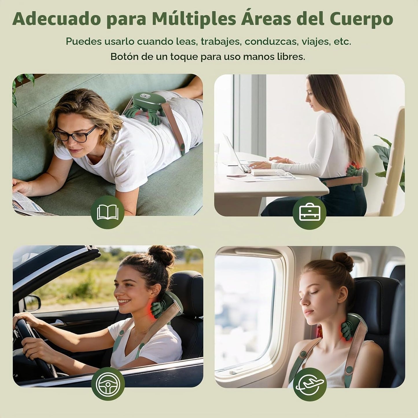 SAILIFE Masajeador de cuello calentado, nuevo masajeador biónico de...