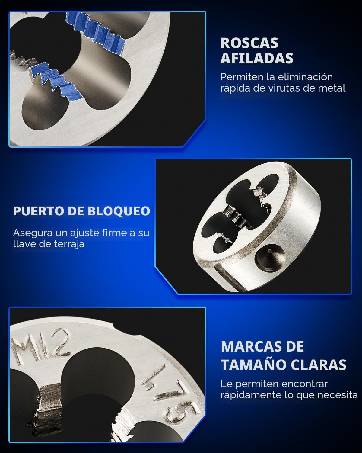 Orion Motor Tech Juego de 80 piezas de tarrajas y machuelos en tama...