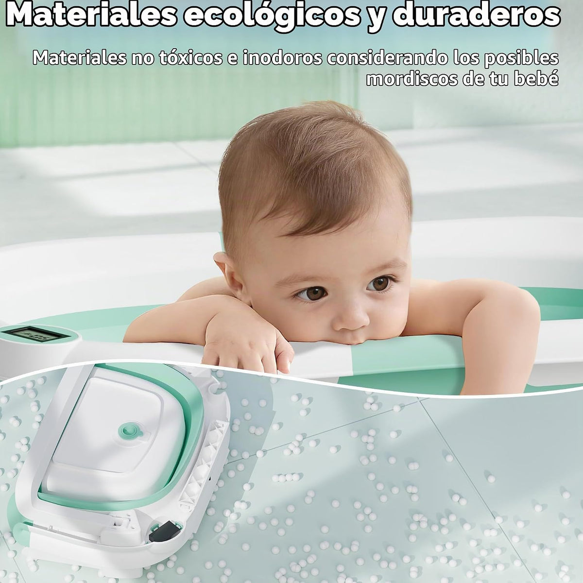 iBabyMax Bañera plegable para recién nacidos a niños pequeños, bañe...