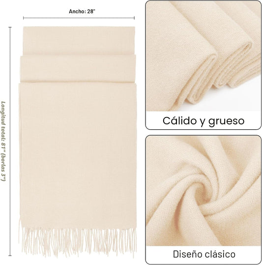 Darller Bufanda de invierno para mujer, chales y envolturas de pash...