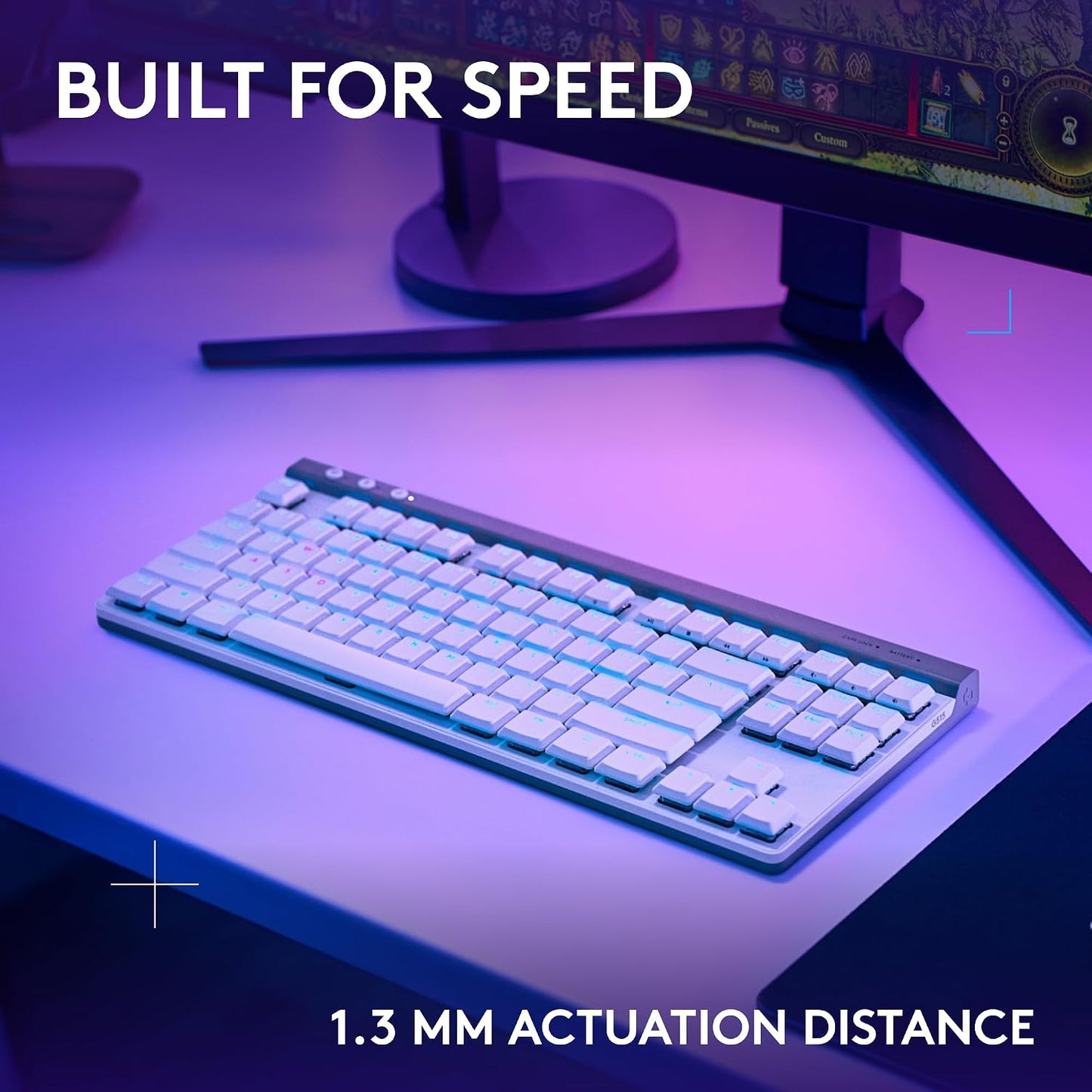 Logitech G Teclado inalámbrico para juegos 515 Lightspeed TKL (line...
