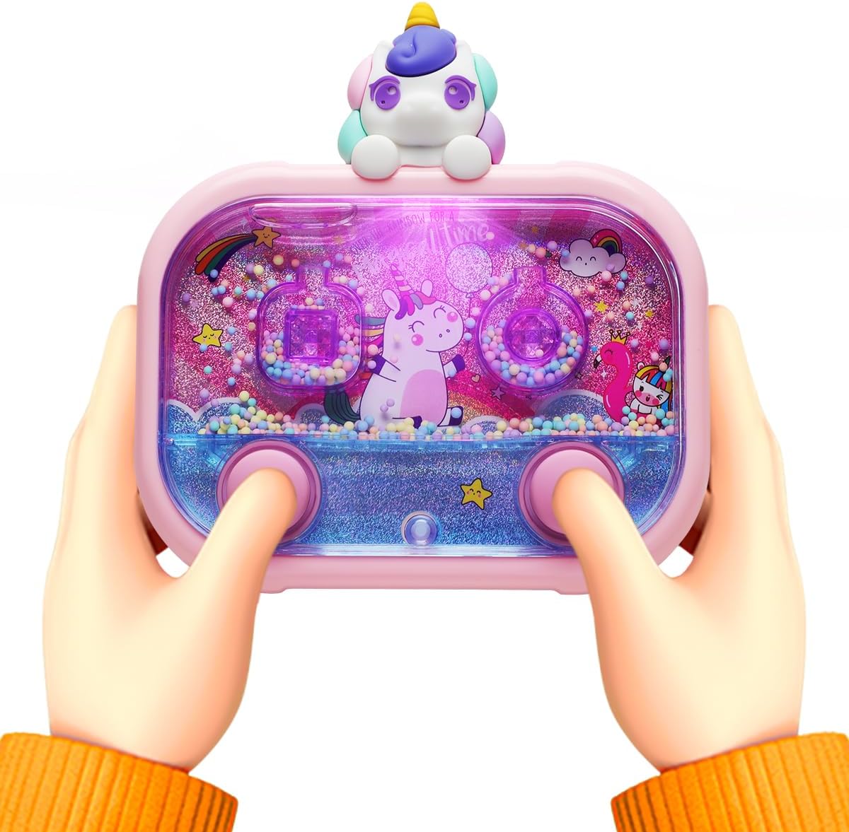 Givzan Juego de agua portátil con luz \u2013 Juego de objetivo de p...