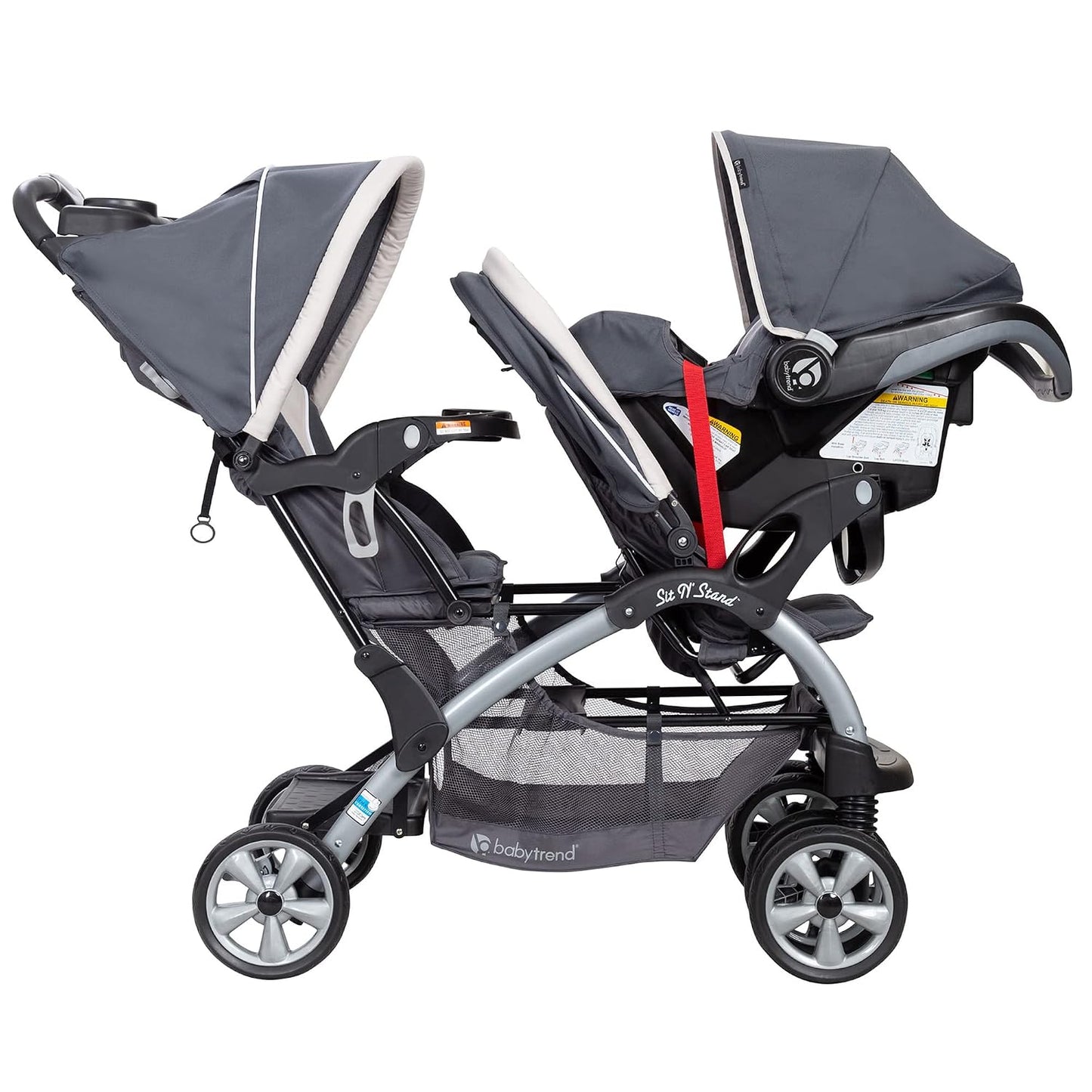 Baby Trend Cochecito doble para bebé y niño pequeño y combo de 2 as...