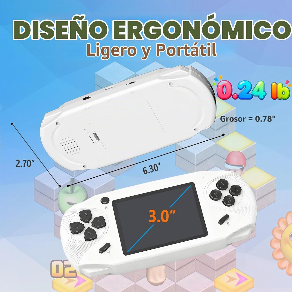 Beijue - Juegos de consola de mano de 16 bits para niños y adultos,...