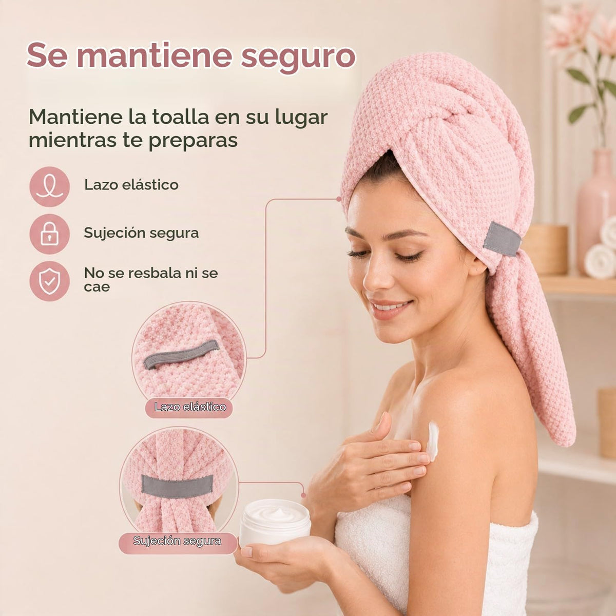 Toalla grande de microfibra para mujer, secado rápido y absorbente...