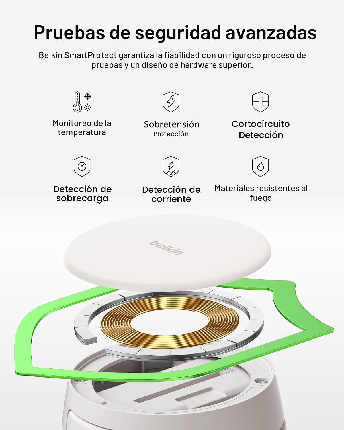 Belkin Qi2.2 25W Cargador inalámbrico 2 en 1 para iPhone, carga ráp...