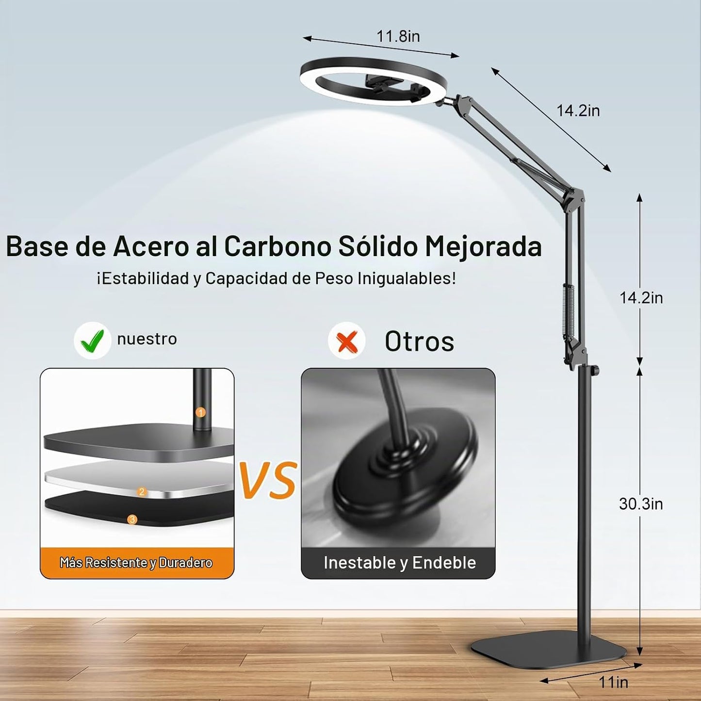 Último anillo de luz con trípode para iPhone, soporte de cámara de...