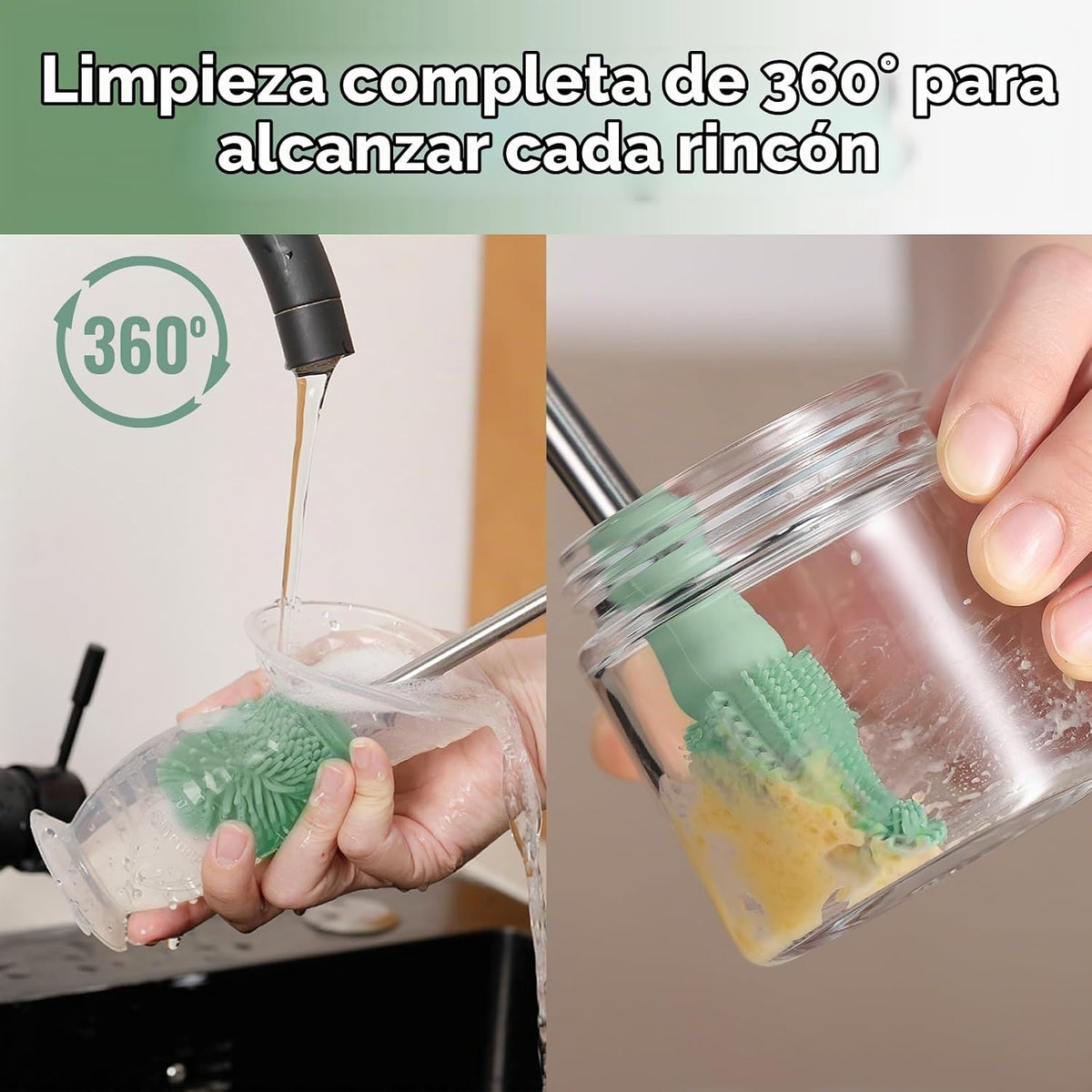 haakaa Cepillo de Limpieza Cepillo de Silicona para Biberones de Do...