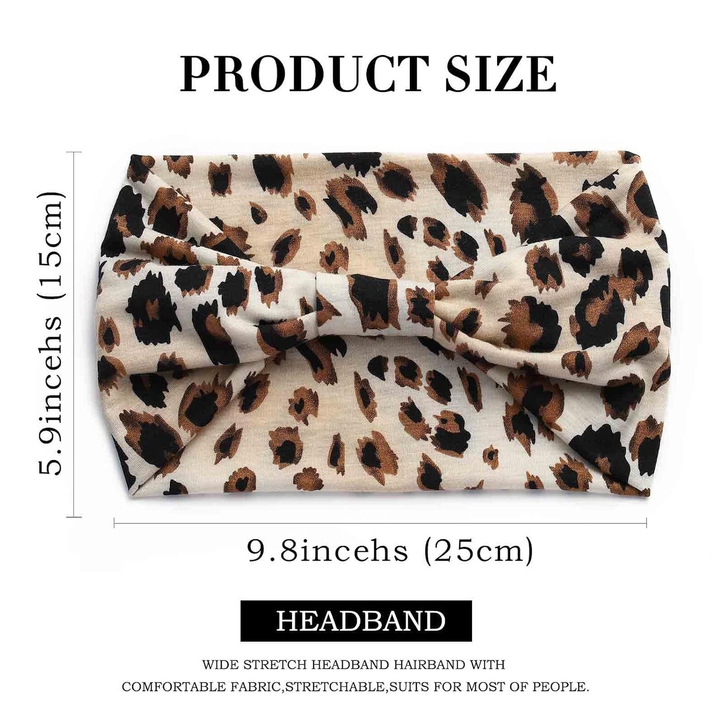 Acenail Diademas anchas para mujer, turbante anudadas, elásticas an...