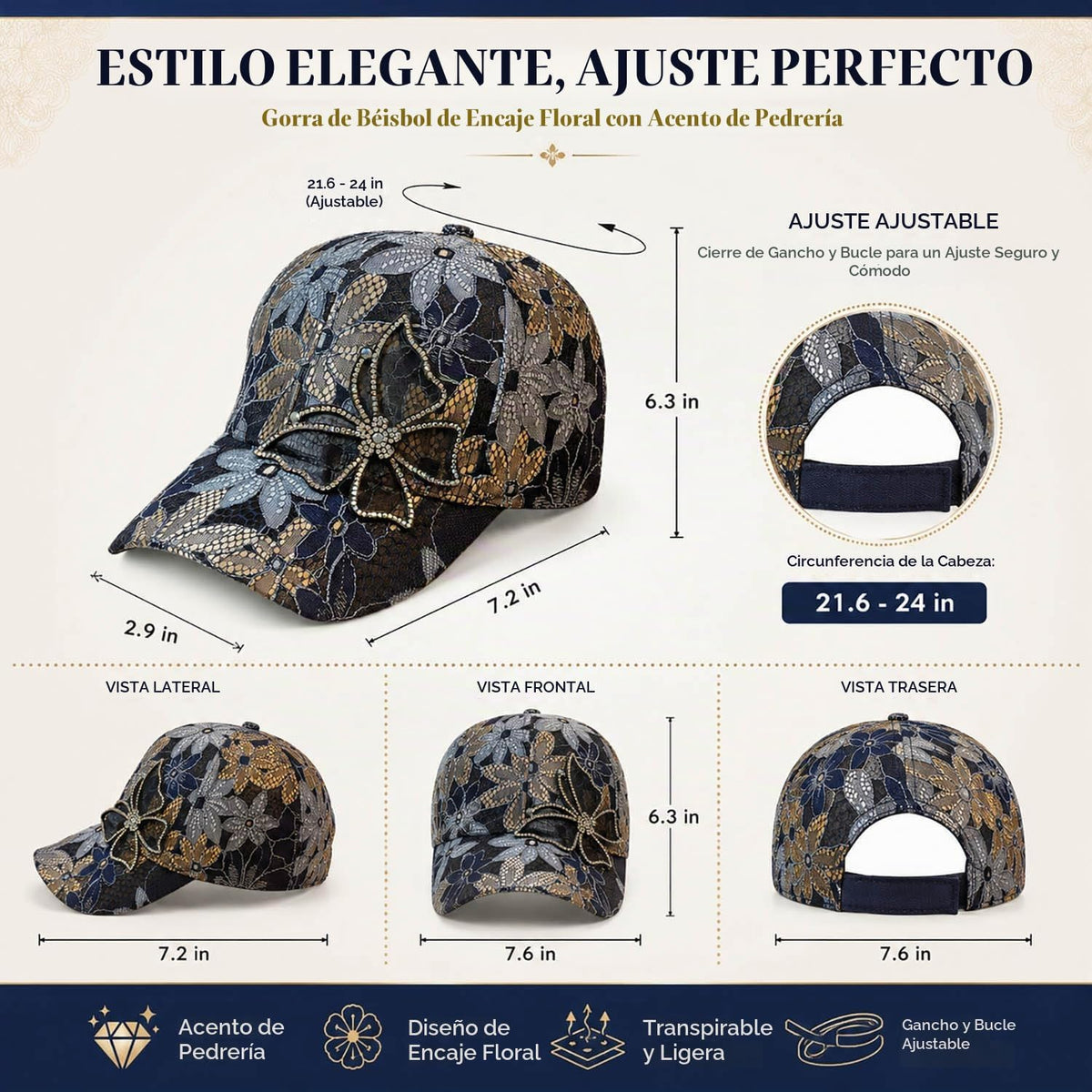 Bling Bling - Gorra de béisbol con diseño de mariposa para mujer, d...