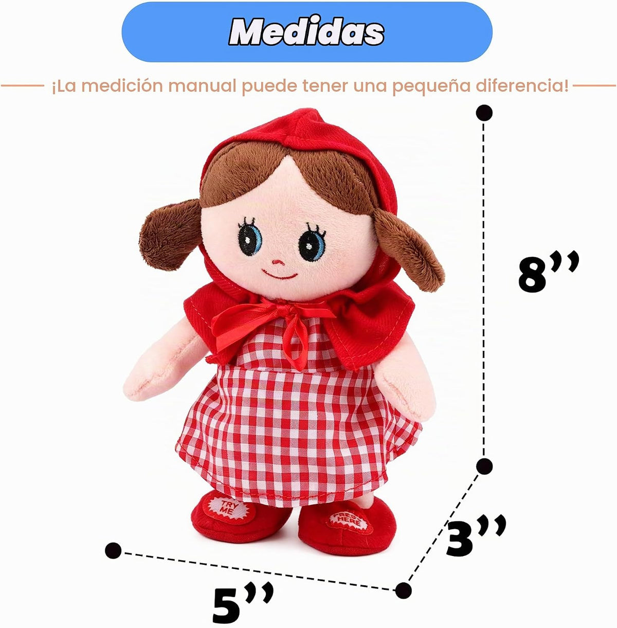 Hopearl Muñeca que Habla y Canta Repite Lo Que Dices Niña Caminante...