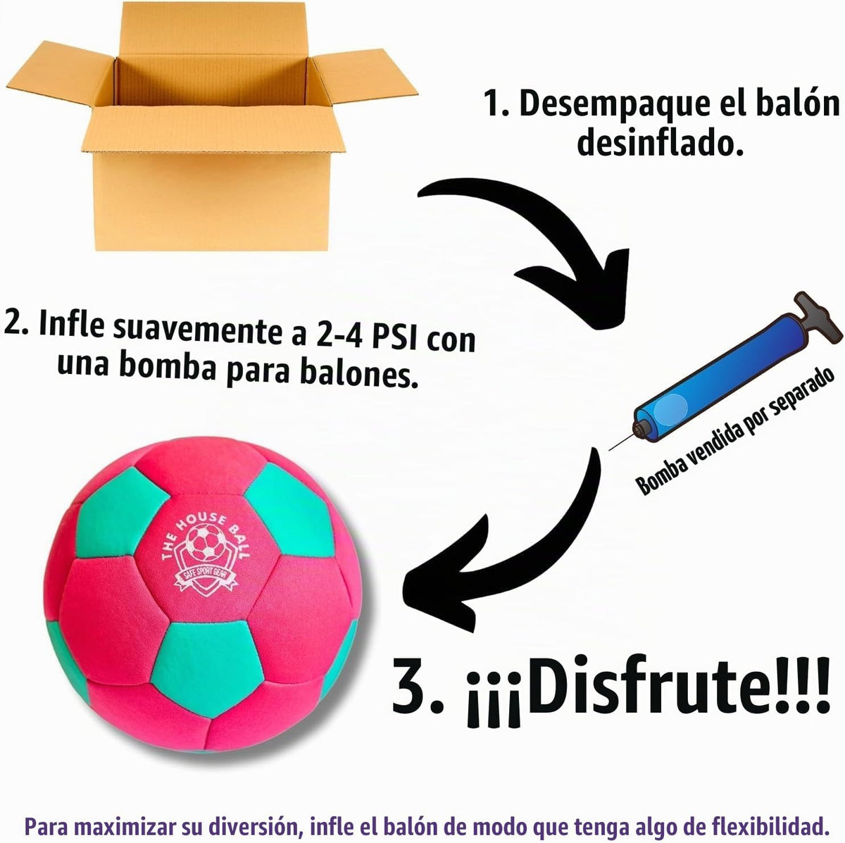 The House Ball - La pelota de fútbol original suave y segura para i...