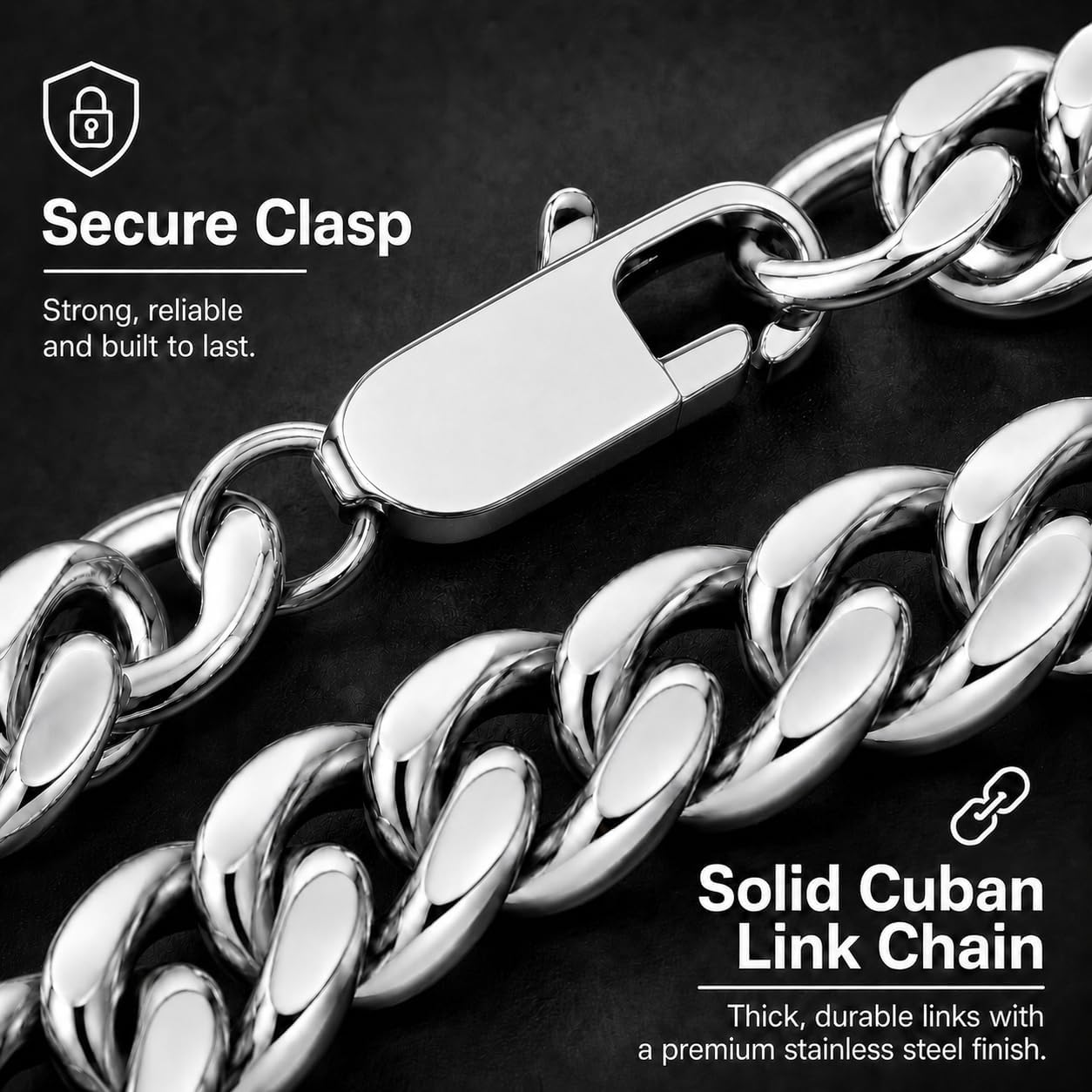 sikn Pulsera inspiradora de eslabones cubanos de acero inoxidable p...