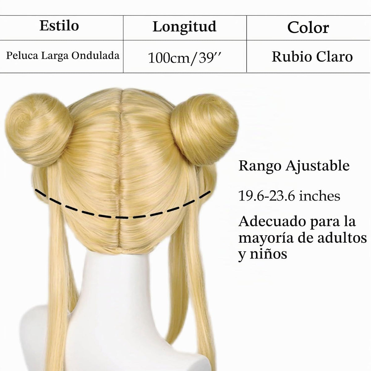 Probeauty Peluca larga y rizada de cola de caballo rubia, para cosp...