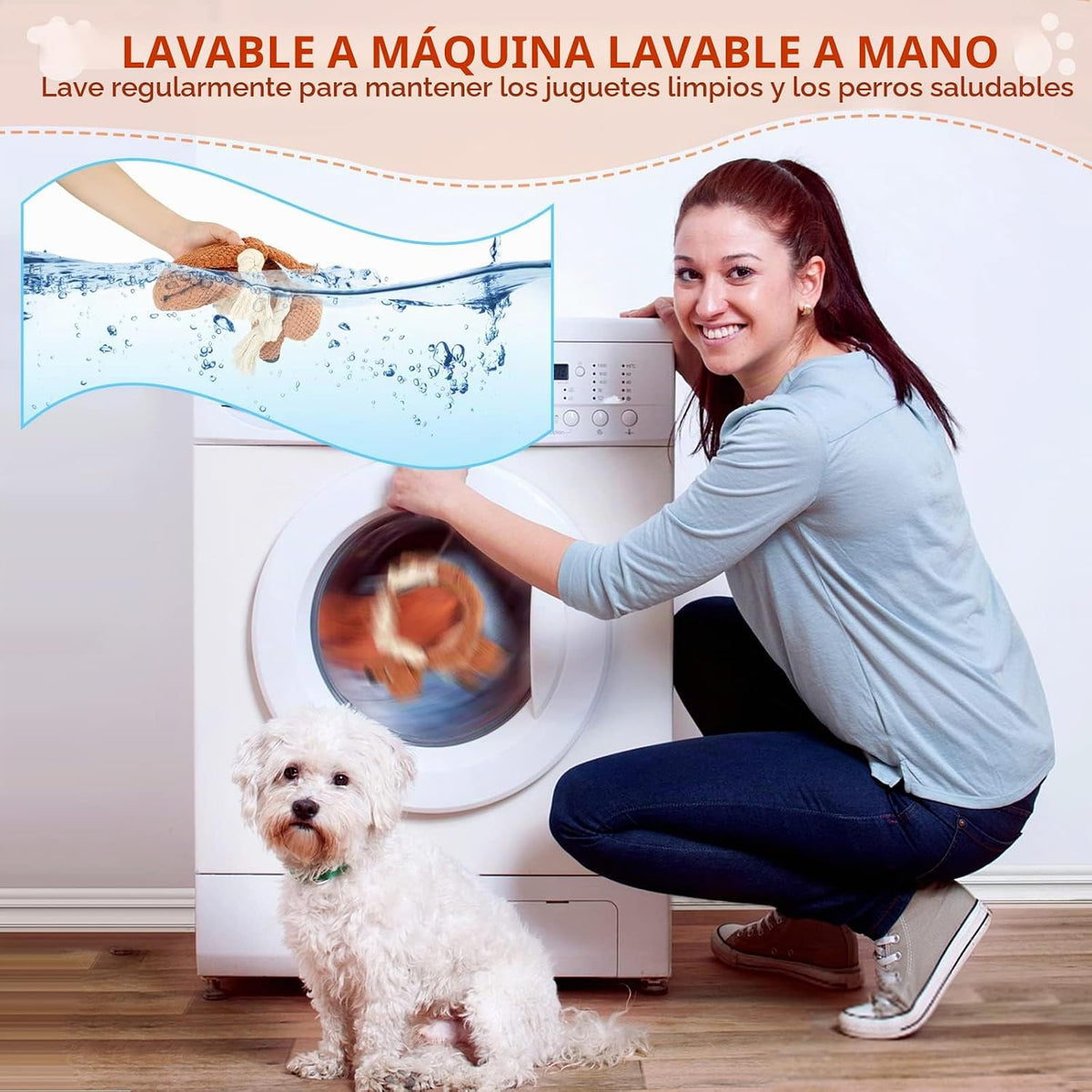 Letsmeet Juguetes para perros, juguete chirriante para masticar con...