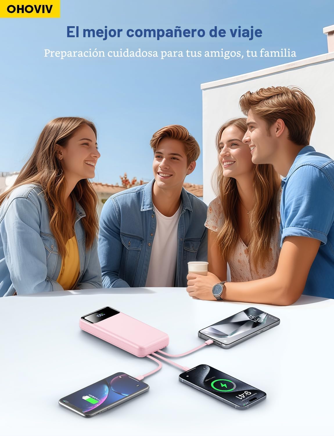 OHOVIV Cargador Portátil Power Bank Paquete de Batería de 50000mAh,...