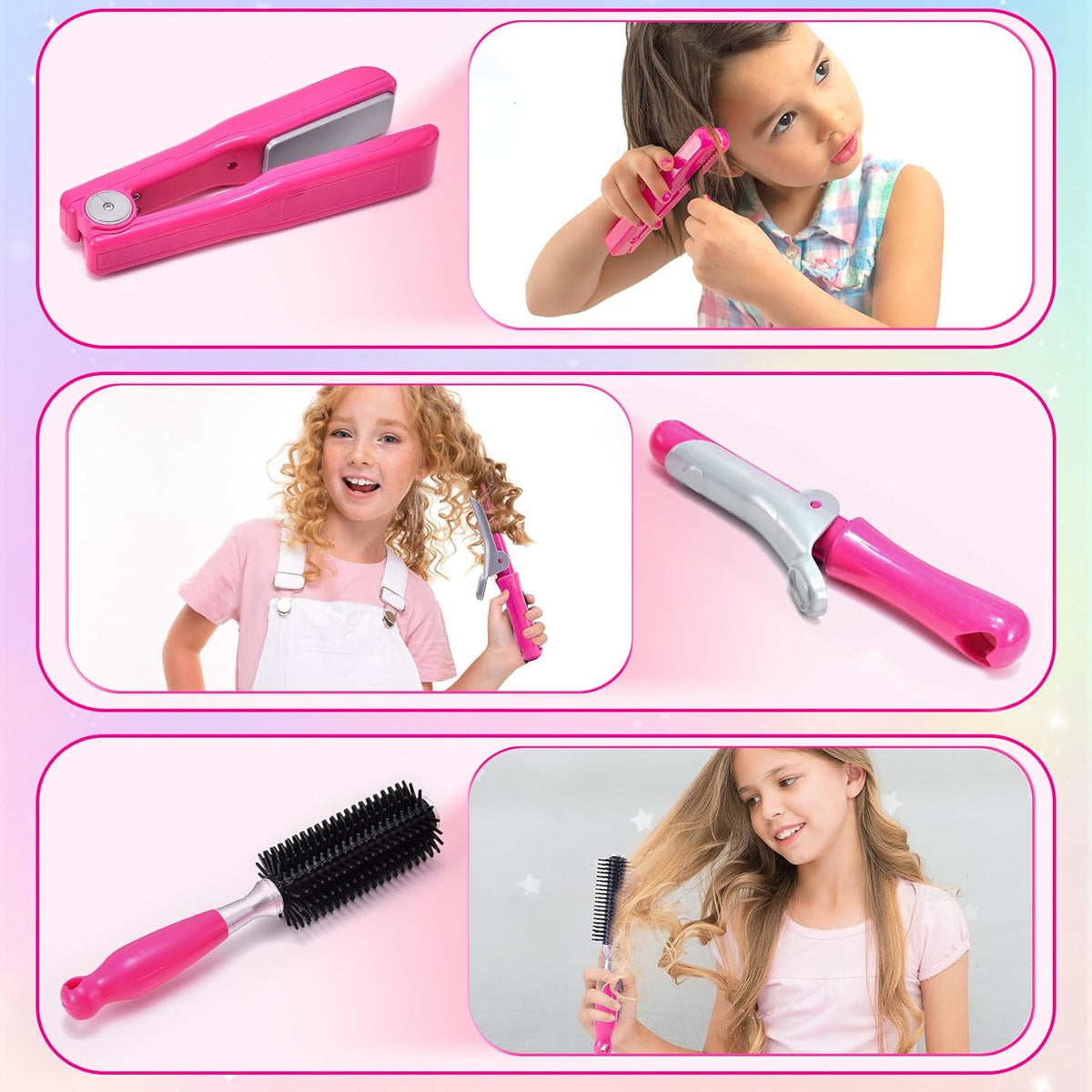Lorfancy 49 piezas de juguetes de salón de cabello para niñas, jueg...