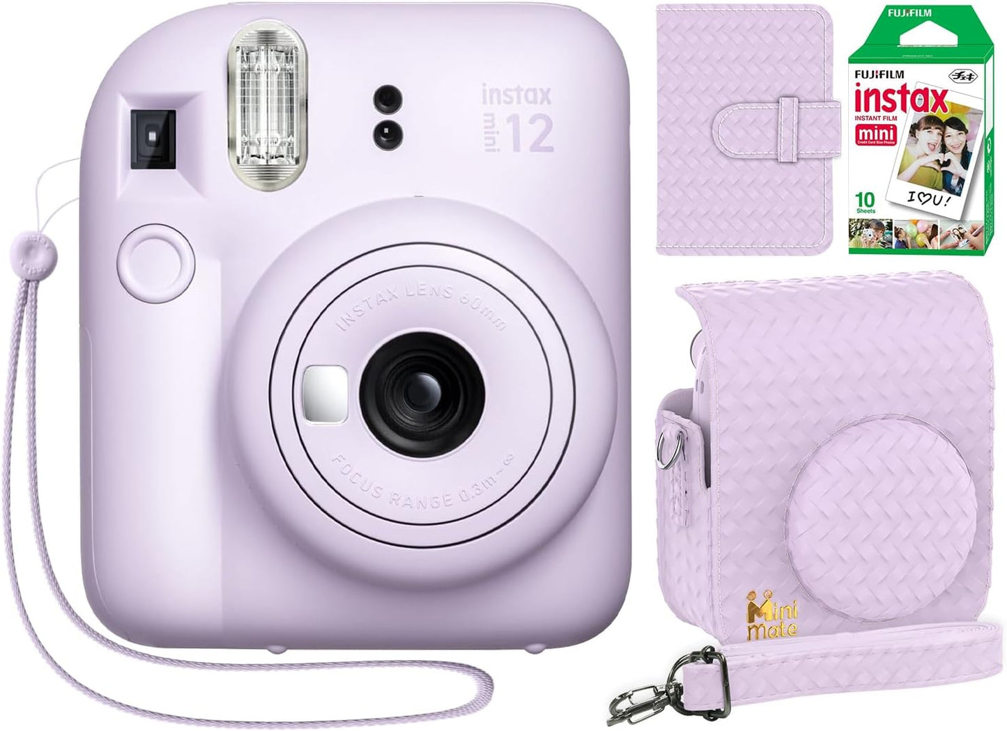 Fujifilm Instax Mini 12 Cámara Instantánea Morado Lila + Funda de D...