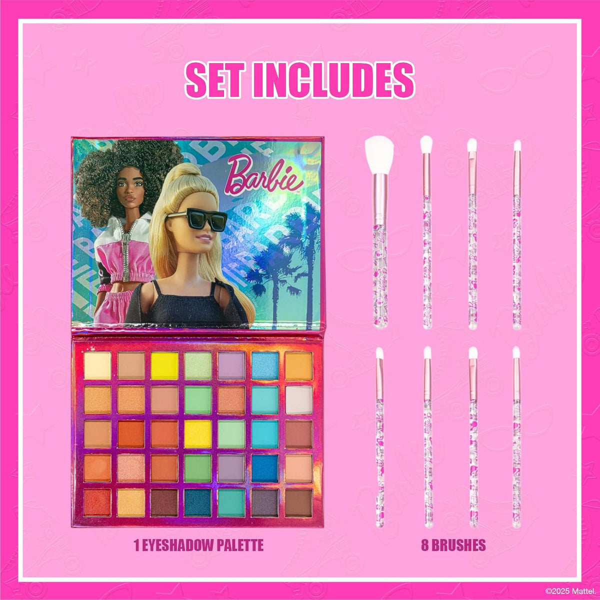 Barbie Paleta de sombras de 35 pozos con 8 pinceles, a partir de 8...