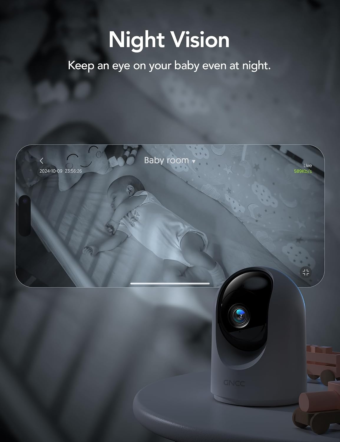 GNCC Cámaras 5G para seguridad en el hogar interior, mascota\/perro...