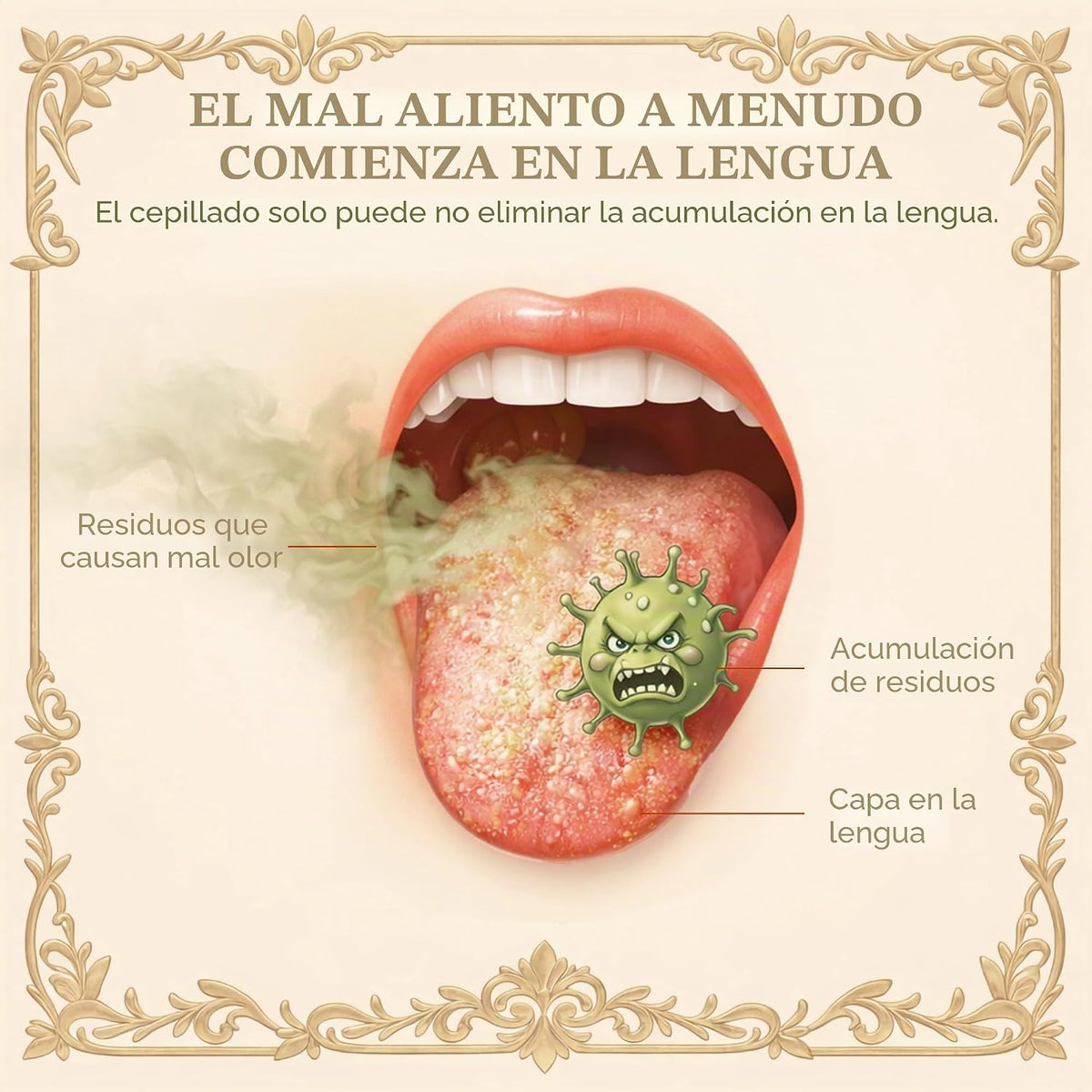 MasterMedi Rascador de lengua para adultos con estuches de viaje mu...