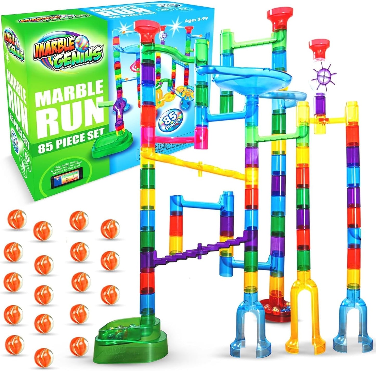 Marble Genius Marble Run Explorer Set, juguetes STEM y construcción...